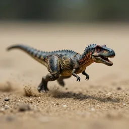 kodak portra 4 0 0, 5 0 mm leica summicron f 1. 2, macro photo of a tiny muddy dinosaur running fast on sand, fast shutter speed, motion blur, tiny gaussian blur, highly detailed, highly intricate, depth of field, low contrast, wide aperture, action photography