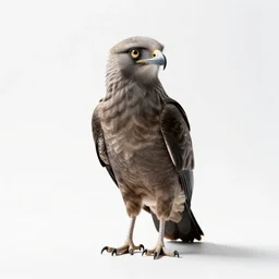 petite harpy, studio photography, full body, standing, isolated on a pure white background, centered, whole figure in frame, sharp focus, studio lighting