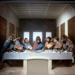 gorillas at the last supper