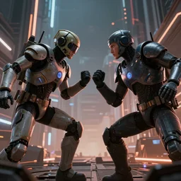 a battle between midjourney dalle - 2 and stable diffusion, epic, colorized, 8 k, unreal engine 5, wallpaper, trending on artstation