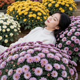 Chrysanthemum is in the East, relaxing in the South