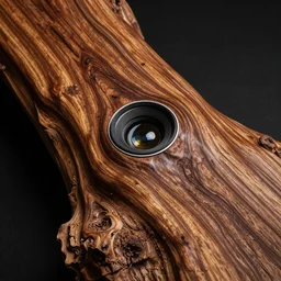 mahogany hardwood burl, fisheye lens, photo realistic, 8k, highly detailed,