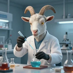 a mad scientist goat in lab coats mixing acids, digital art, trending on artstation and unreal engine, deviantart, smooth, hyper detailed, award - winning, hd