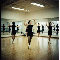1 9 7 0's dance studio, kodak ektochrome film, photo