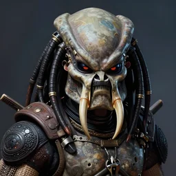 Predator with four mandibles, portrait face, from the movie Predator 1987, moody dynamic lighting, very very intricate, very very elegant, highly detailed, digital painting, artstation, Hieronymus Bosch, Francis Bacon, concept art, smooth, very beautiful, sharp focus, illustration, art by artgerm and greg rutkowski and alphonse mucha