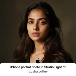 “iPhone portrait photo in Studio Light of Lusha Jetley”