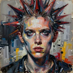 you are prey of your sins detailed mixed media collage, conteporary art, punk art, realistic face, photorealistic, expressionism, masterpiece, perfect composition, spectacular quality, intricate oil sweeps