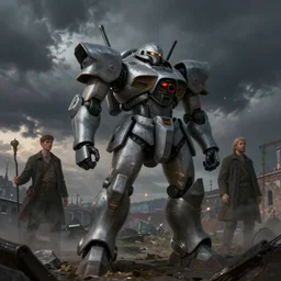 russian revolution 1 9 1 0, a russian mecha,, evening, after the storm, drama, by rozalski and craig mullins and kenton nelson, artstation