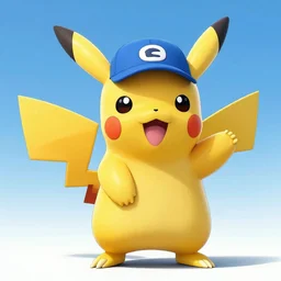 pikachu as megaman, hyperrealistic l-1024 w-1024