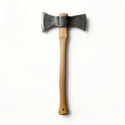 scandinavian pickaxe, photorealistic, isolated on a pure white background, centered, entire object in frame, sharp focus, soft studio lighting