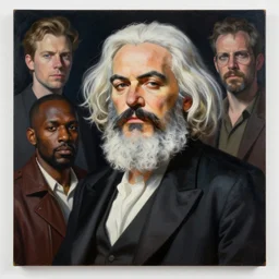 cosmic Karl marx painting by aaron brooks, chris dyer, android jones, and alex grey, highly detailed, high quality, high definition