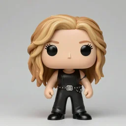 A funko pop of Shakira, detailed