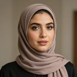 A photograph of actress Ester Exposito wearing a hijab  , high quality, fully detailed, 4k