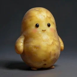 “ sculpture made out of a potato, cute, impressionist, dramatic lighting ”
