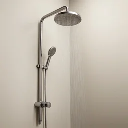 a fancy shower designed by frank lloyd wright, realistic photo