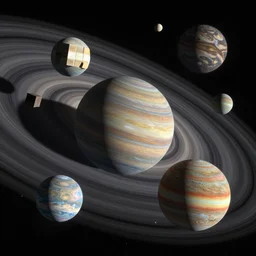solar system with cube planets