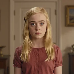 Dakota Fanning as Coraline by Dave McKean