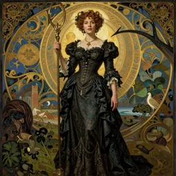 in the style of beautiful vivien leigh, steampunk, detailed and intricate by jean delville, gustave dore and marco mazzoni, art nouveau, symbolist, visionary, gothic, pre - raphaelite