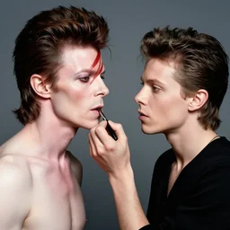 david bowie teaches boy george how to apply makeup