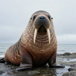 photo of taking selfie with walrus, photorealistic, highly detailed, intricate, masterpiece