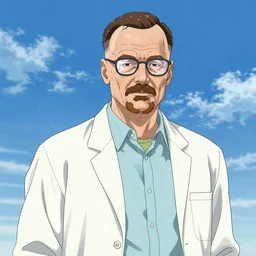 walter white, anime key visual, artstation, kuvshinov ilya