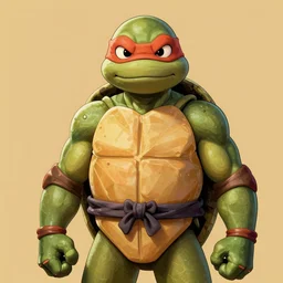 portrait of Teenage Mutant Ninja Turtle in Society (1989), highly detailed, centered, solid color background, digital painting, artstation, concept art, smooth, sharp focus, illustration, artgerm, donato giancola, Joseph Christian Leyendecker, Les Edwards, Ed Repka, WLOP, Artgerm