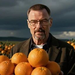 an orange that looks like walter white