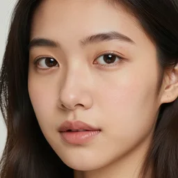 beautiful filipina woman closeup portrait with a giant pimple on her face