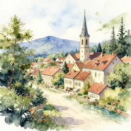 watercolor destination, highly detailed, 4 k