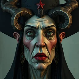 3 d cell shaded portrait painting of witch of hell, 3 d cell shaded cubism, in the style of picasso 3 d cell shaded, elegant, highly detailed, artstation, art by picasso 3 d cell shaded unreal engine