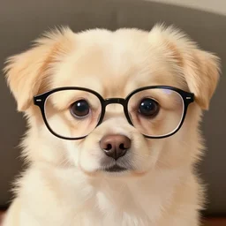 a female dog wearing glasses, digital art, very feminine face, very detailed eyes, by wlop, gregrutkowski
