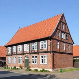 1 8 8 7 big german farmhouse, red bricks, hannover, lower saxony