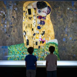 Two Boys At The Aquarium By Gustav Klimt