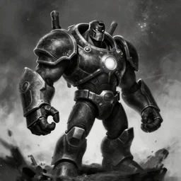 galactic slayer gigachad black and white trending on artstation, painted by greg rutkowski