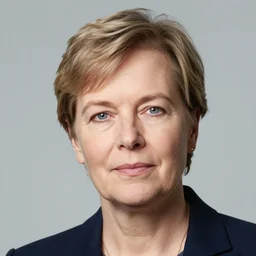 face portrait of a swedish politician from the conservative party, photo by annie leibovitz