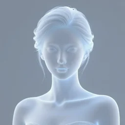 a portrait of an elegant luminescent lady