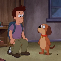 A wholesome scene from Don\'t Hug Me I\'m Scared