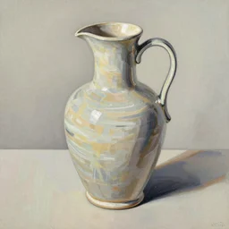 ceramic jug being built, wet clay, glaze, slip, in the style of ben nicholson drawing, ben nicholson still life