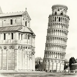 Leaning tower of pisa, gustave dore