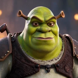 portrait of shrek as the emperor of humanity from warhammer 4 0 k in gears of war, splash art, movie still, detailed face, photorealistic facial features, cinematic lighting, dramatic, octane render, long lens, shallow depth of field, bokeh, anamorphic lens flare, 8 k, hyper detailed, 3 5 mm film grain