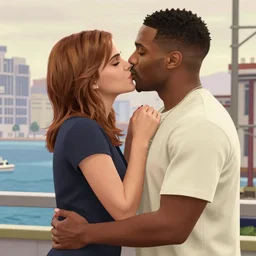 emma watson kissing with carl johnson from gta san andreas in cinematic 4k