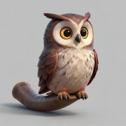 infinitely long tube - shaped owl, single character concept art, very detailed, digital art, disney channel, by dana terrace and matt braly