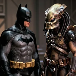 Batman talking with a Predator: Alien(1990).