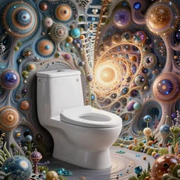 a futuristic toilet!!!!, fantasy landscape made of fractals facing each other, ultra realistic, wide angle, intricate details, the fifth element artifacts, highly detailed by peter mohrbacher, hajime sorayama, wayne barlowe, boris vallejo, aaron horkey, gaston bussiere, craig mullins
