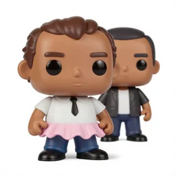 desmond tutu wearing a tutu, in gta v, stephen bliss, stop motion vinyl action figure, plastic, toy