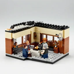 product photo still of [ reservoir dogs movie scene lego playset, 8 k, 1 2 0 mm macro, f 1. 8, studio lighting, key light