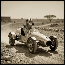 An ancient Egyptian sportscar, ambrotype