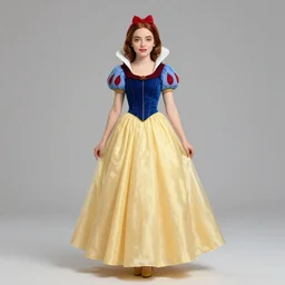 Full body digital painting of Emma Stone as a Disney princess wearing snow white's dress, Pixar style, professional studio lightening, volumetric lightening, photorealism by Tristan Eaton Stanley Artgerm and Tom Bagshaw