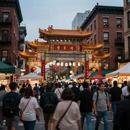 an evening festival in manhattan ’ s chinatown, in the age of the great floods,