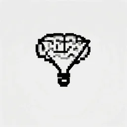 minimalist logo icon for a wandering mind, one person, brain funnel pixelated, retro psychology, victo ngai, kilian eng, lois van baarle